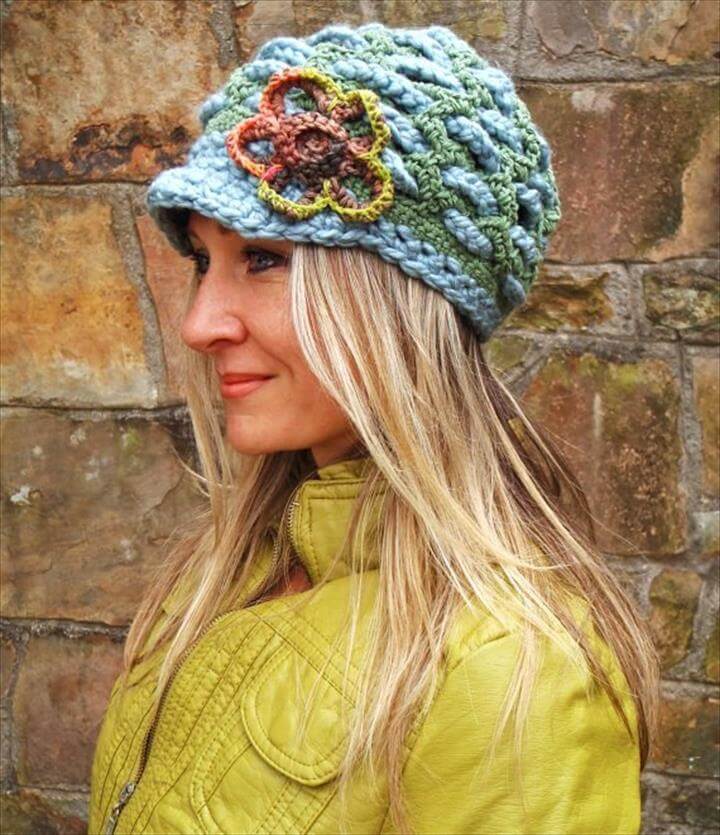 45 Super DIY Crochet Brimmed Beanie Hat Design | DIY to Make