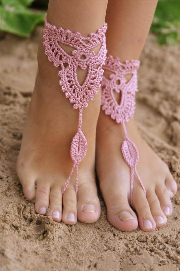Barefoot Crochet Sandals Pattern Ideas