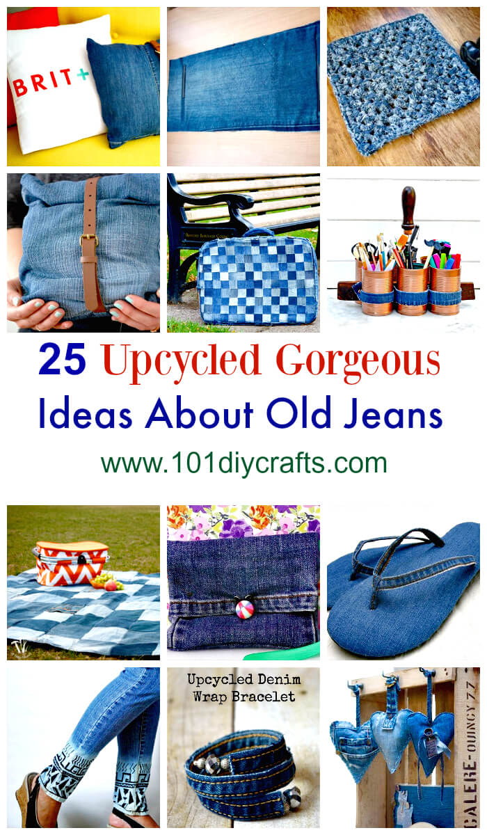 25 Upcycled Gorgeous Ideas About Old Jeans