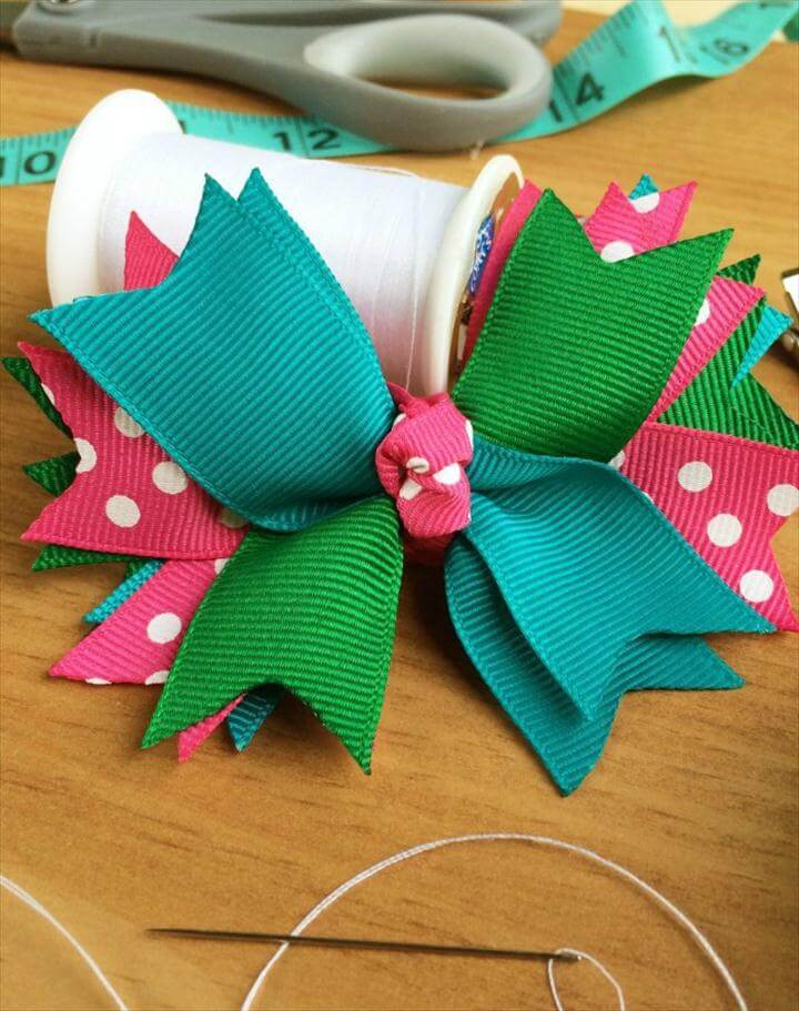 55 DIY Easy Hair Bows To Make {step by step}