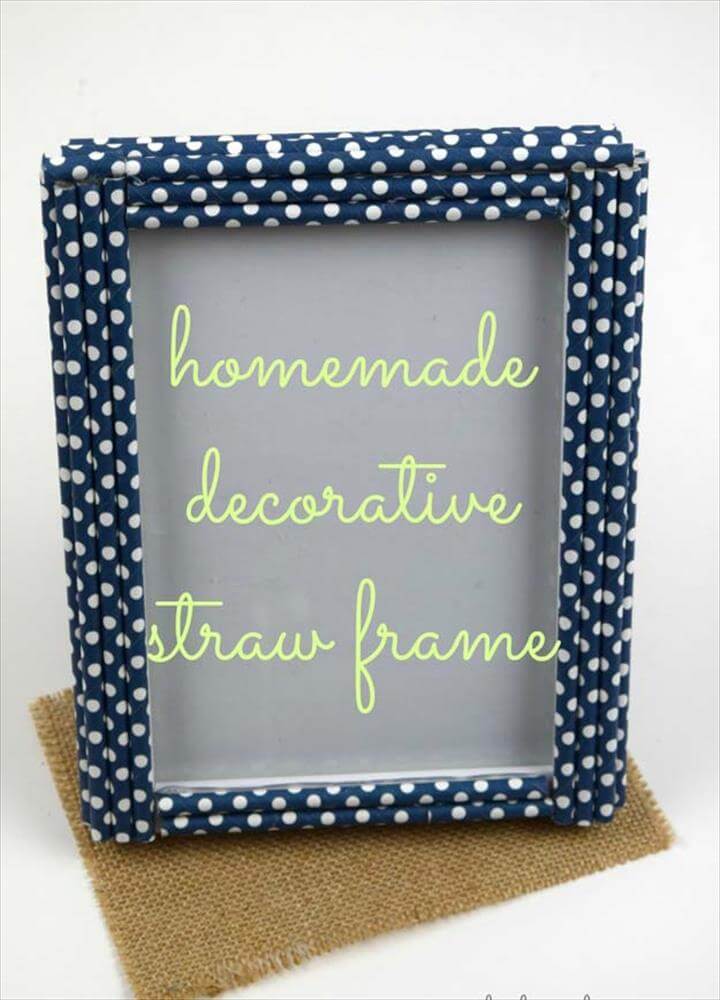 DIY straw picture frame