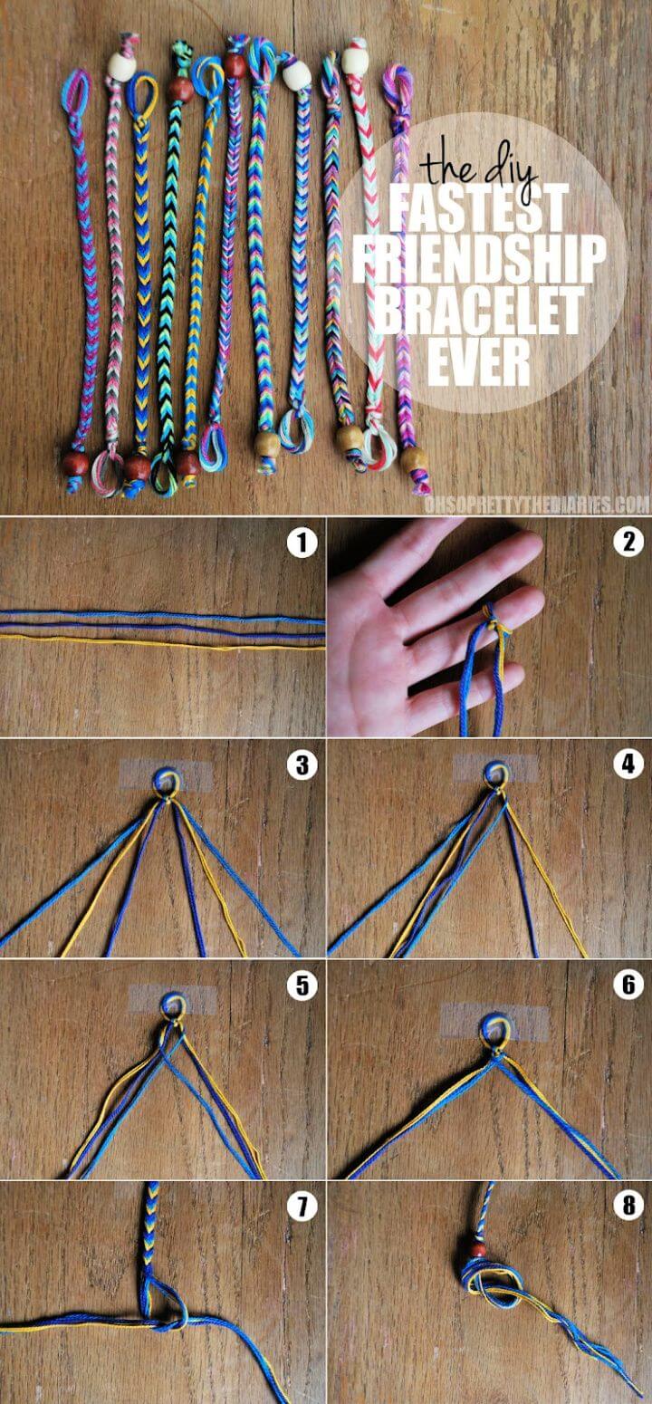 50 Easy DIY Friendship Bracelets How to Make Step by Step
