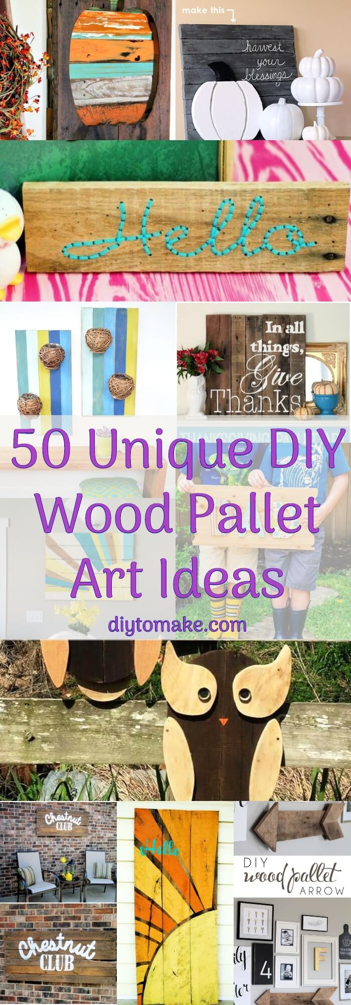 50 Unique Diy Wood Pallet Art Ideas With Instructions