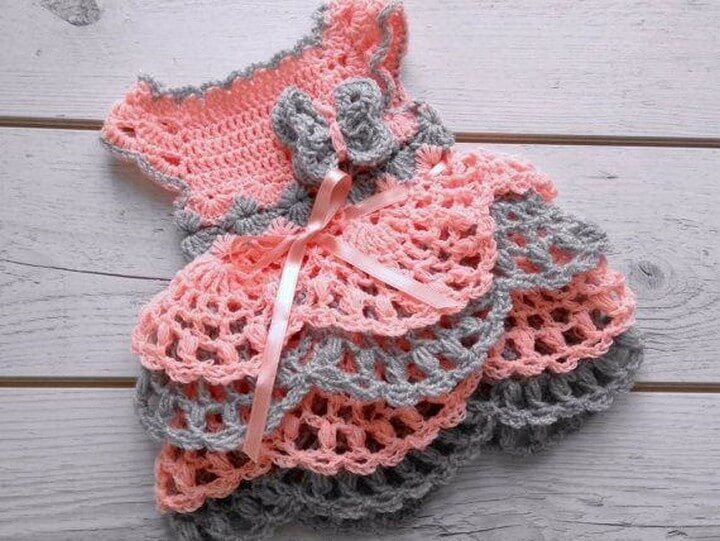 crochet baby gown