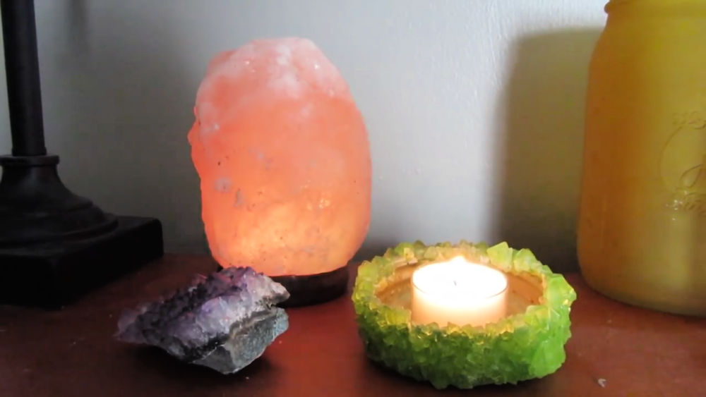 DIY Crystal Candle Holder