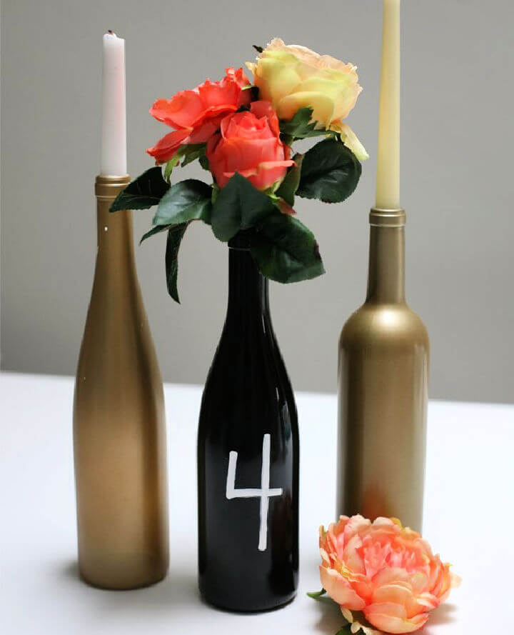 25 Best Wine Bottle Centerpieces with Flowers – DIY to Make