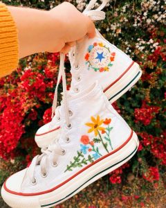 28 Unique DIY Shoe Designs Shoe Painting Ideas 2021   Shoe Embroidery Makeover 240x300 